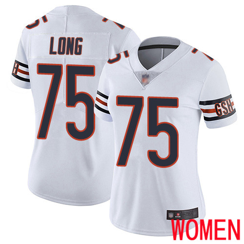 Chicago Bears Limited White Women Kyle Long Road Jersey NFL Football #75 Vapor Untouchable